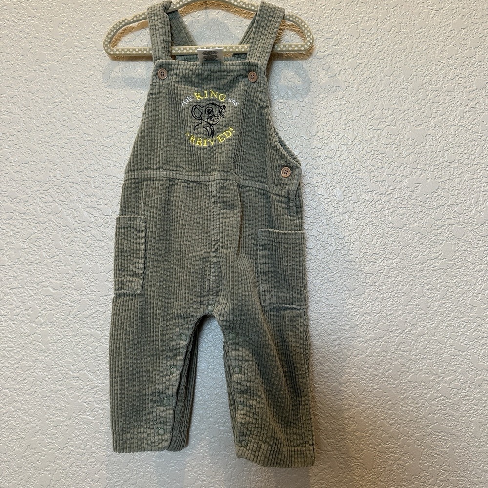 Disney‎ Baby Corduroy Overalls Lion King Size 12 Months Green King Has Arrived